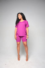 Load image into Gallery viewer, Pink microfiber DIY shorts set