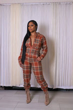 Load image into Gallery viewer, Check Me Out Plaid Jumpsuit